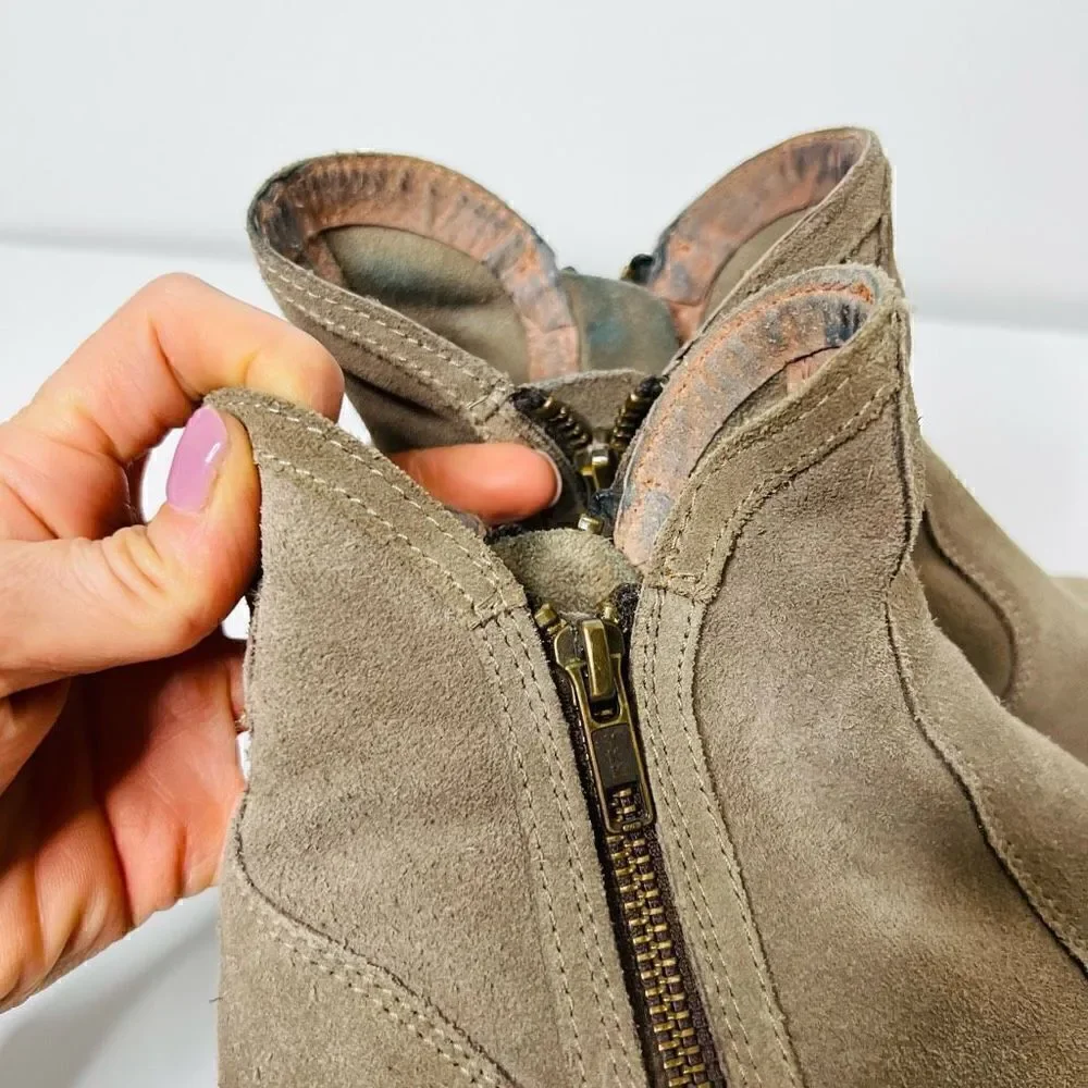 Seychelles Taupe Brown Suede Ankle Boots